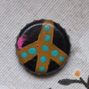 HANDPAINTED BOTTLE CAP PIN